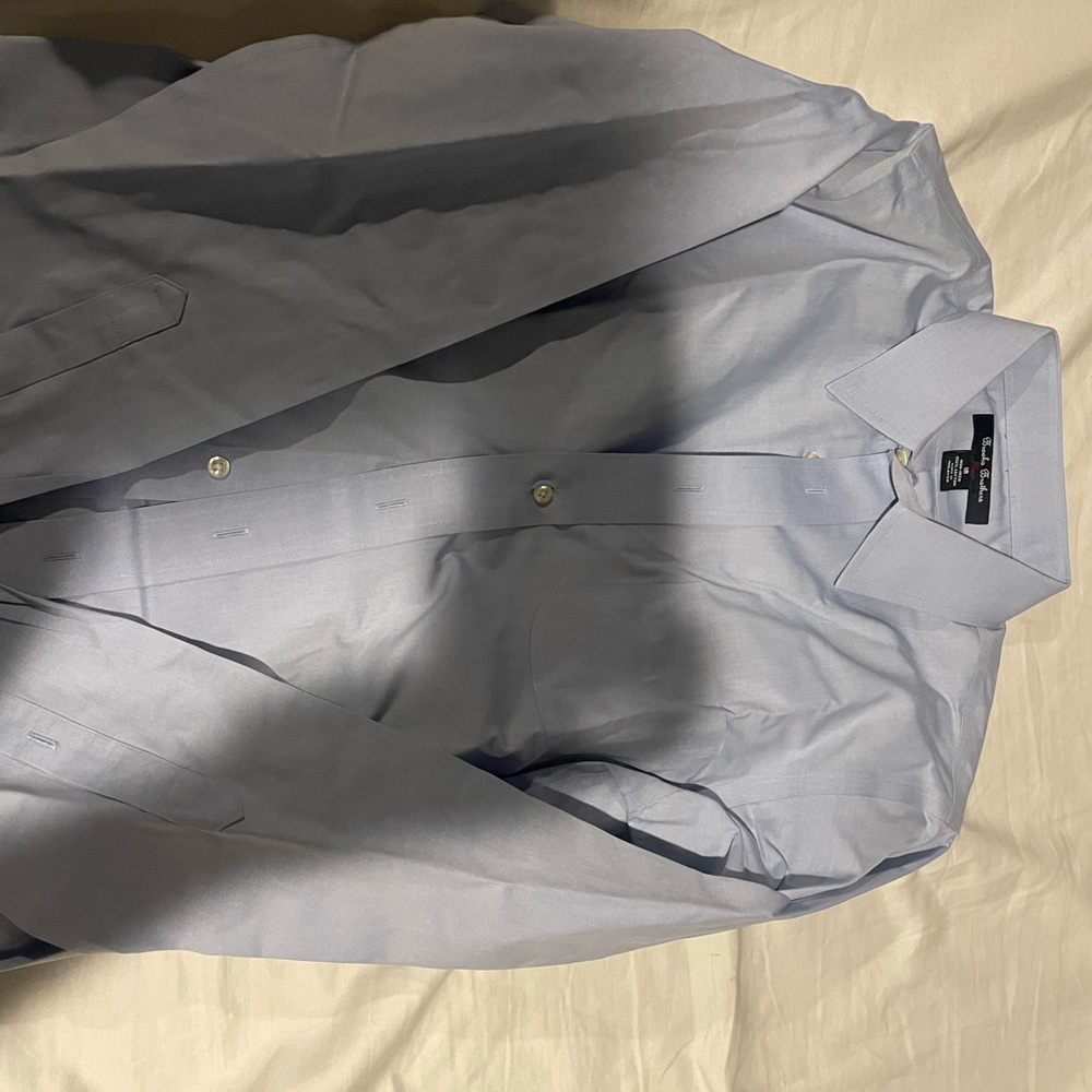 Brooks Brothers Men’s/Boys Blue Dress Stretch Shirt Size 18